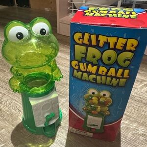 New Rare Vintage Glitter Frog Gumball Machine